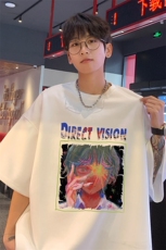 ！版权！2025夏季新款男士麂皮绒印花短袖T恤TL2432特P19，男装T恤，电商B220