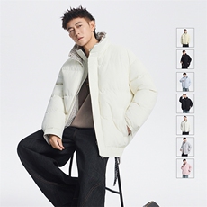格纹拼接假两件棉服男士冬季2025新款宽松立领男生外套MY2515-P85，男装棉衣，星座610（原A335）