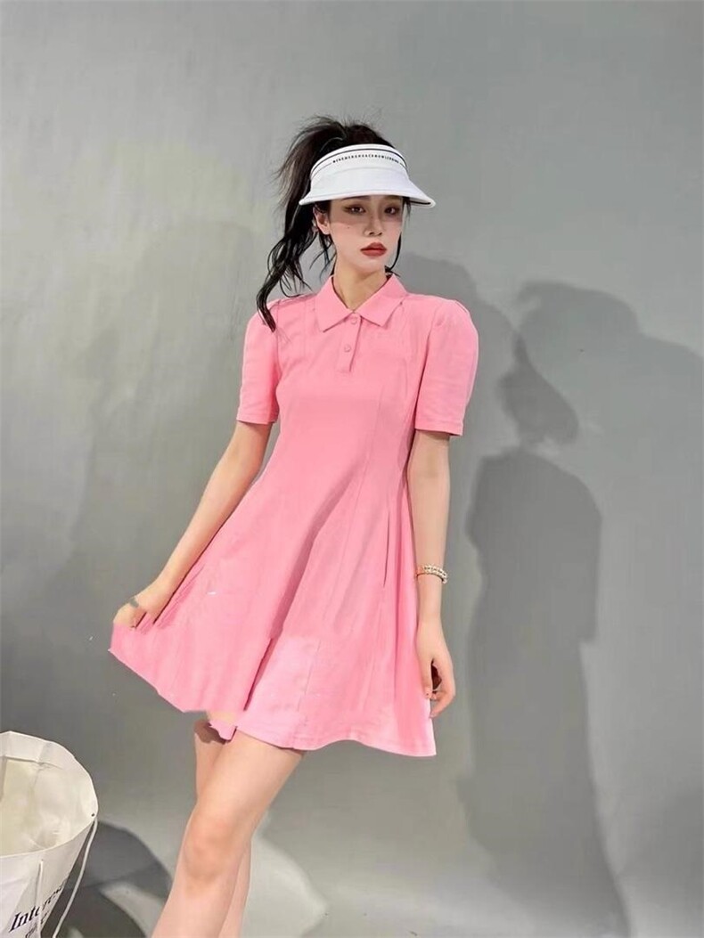 夏季新款韩版洋气学院风修身显瘦连衣裙,女装连衣裙,L·H·X