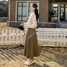 现货2025秋款装新品时尚半身裙韩版学院风减龄2827P50K9545，女装套装/套裙，2C339