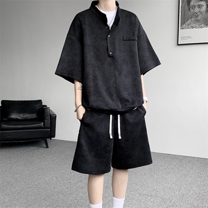 可拆开卖！立领POLO衫短袖t恤套装男生休闲运动青少年搭配帅气夏图片