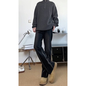 美式ins高街hiphop微喇扎染牛仔裤货号K2313P55控78图片