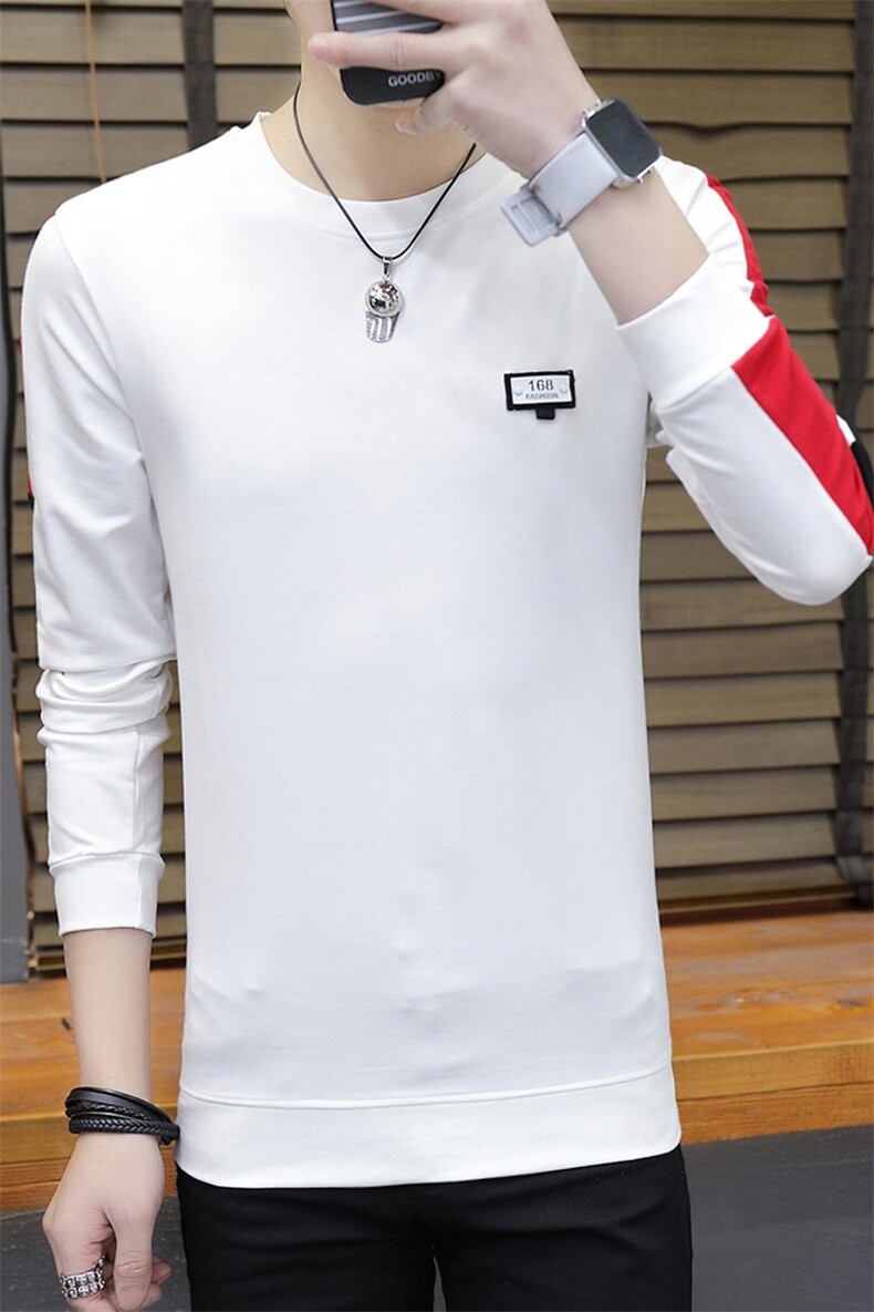 款6606-P38韩版男士休闲卫衣青少年时尚简约潮流修身百搭男上衣,男装T恤,电商D310（原电商305）