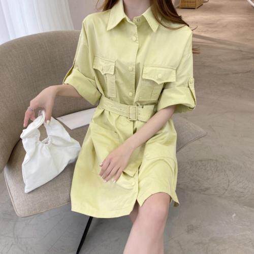 韩版休闲牛仔连衣裙，女装连衣裙，E莎