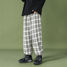 2021春夏港风格子裤子男中性风格子裤女直筒宽松DS-C407-6647-P40，男装休闲裤，电商C323-1
