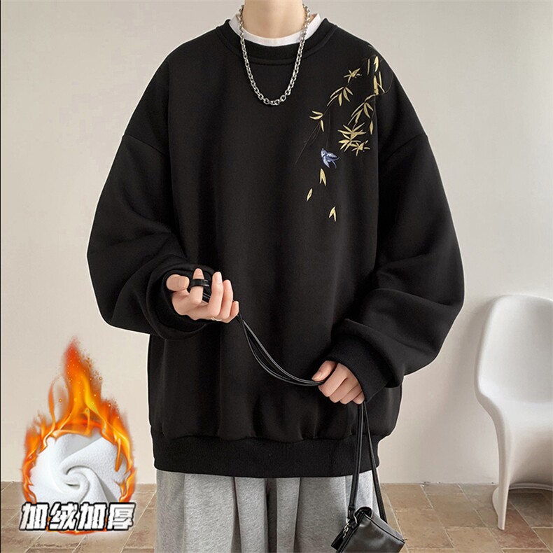 WY419-p45特控68加绒P50特控78大码刺绣加绒卫衣【图已注册】65棉,男装卫衣,电商D232