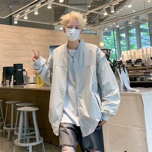棒球服外套男士春秋季2023新款透气宽松飞行员夹克男生衣服 J6601图片
