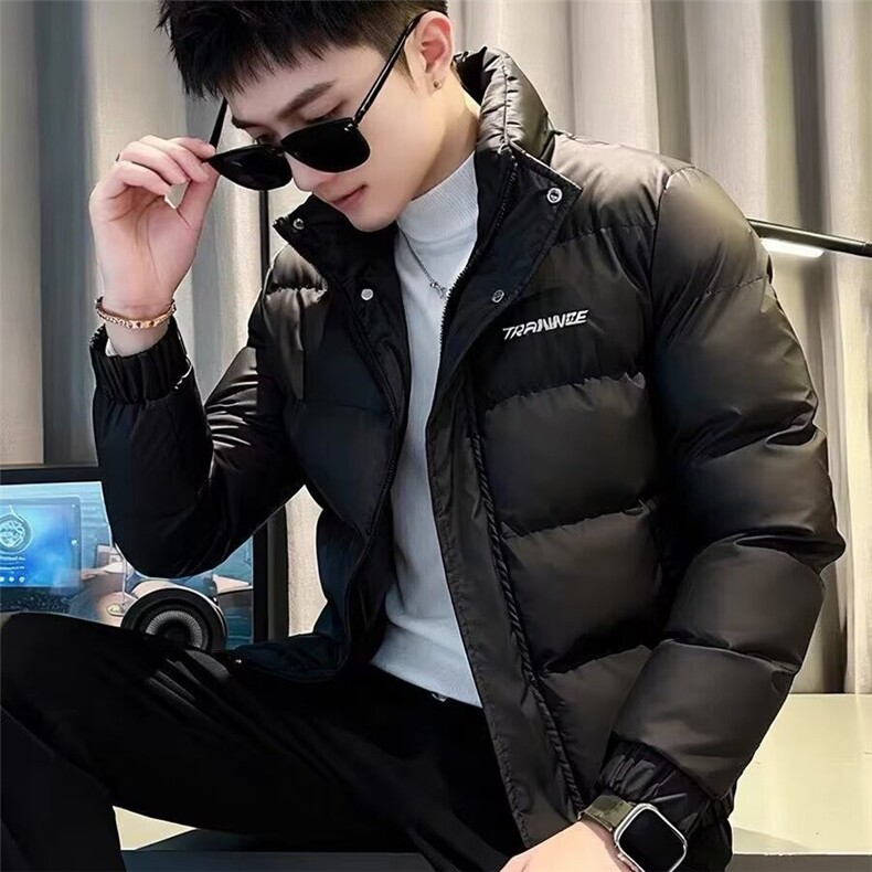 棉服男士2025冬季新款三防情侣时尚加厚短款黑色立领外套面包服,男装棉衣,星座506A