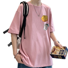 ！春夏新款纯棉宽松短袖T恤男士情侣体恤衫男DX01-P20，男装T恤，电商B367