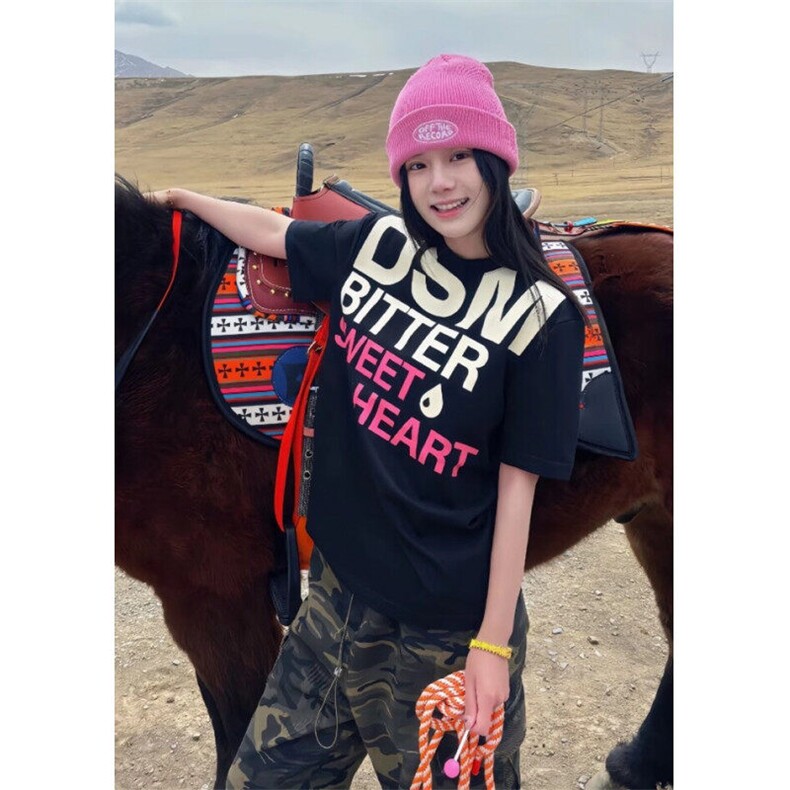 休闲显瘦上衣男女夏季新款字母印花小个子百搭短袖T恤TY02，男装T恤，星座1116A（原606A-3）