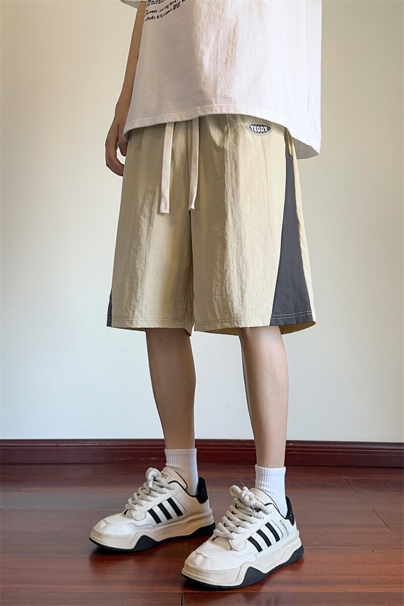 ！2026夏季男士拼接撞色短裤速干冰丝五分裤中裤DK298特P25,男装休闲裤,电商B220