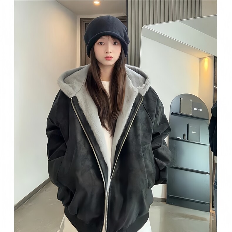 网图连帽座山雕pu皮加绒皮毛毛领棉衣男装大码外套S529-特P85，男装皮衣，电商A233-1