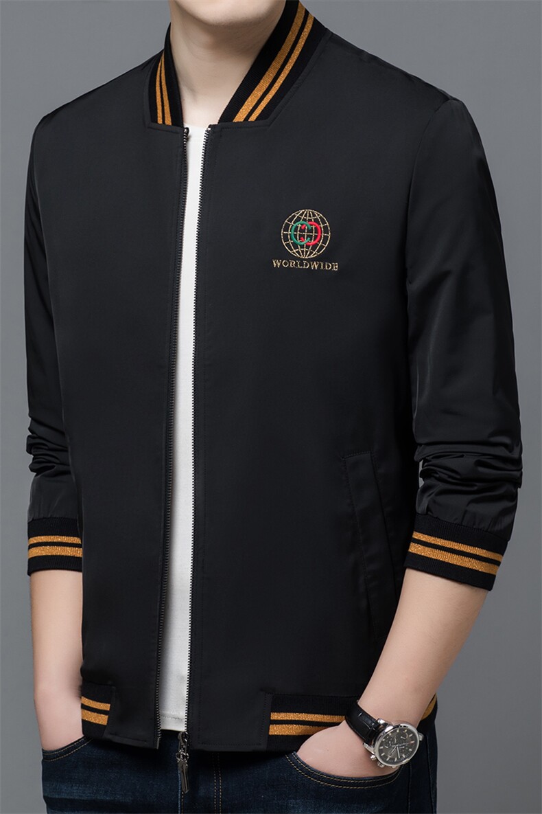 夹克外套秋休闲百搭新款时尚潮流帅气中青年上衣ASDJ6521-P155,男装夹克,电商B212（原钱塘6029）