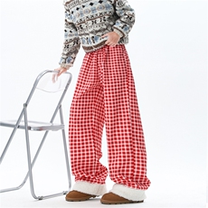 【现货】XZ612-K511-特P52冬棉裤羊羔绒格子保暖长裤御寒加绒裤，男装棉衣，星座612