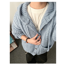 老钱风950克超柔软北极绒针织开衫毛衣外套W1569/特P75，男装针织衫/毛衣，电商B350