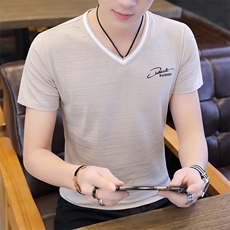 5007短袖t恤2021新款半袖潮V领衣服夏季男装夏装潮流丅恤男，男装T恤，电商D310（原电商305）