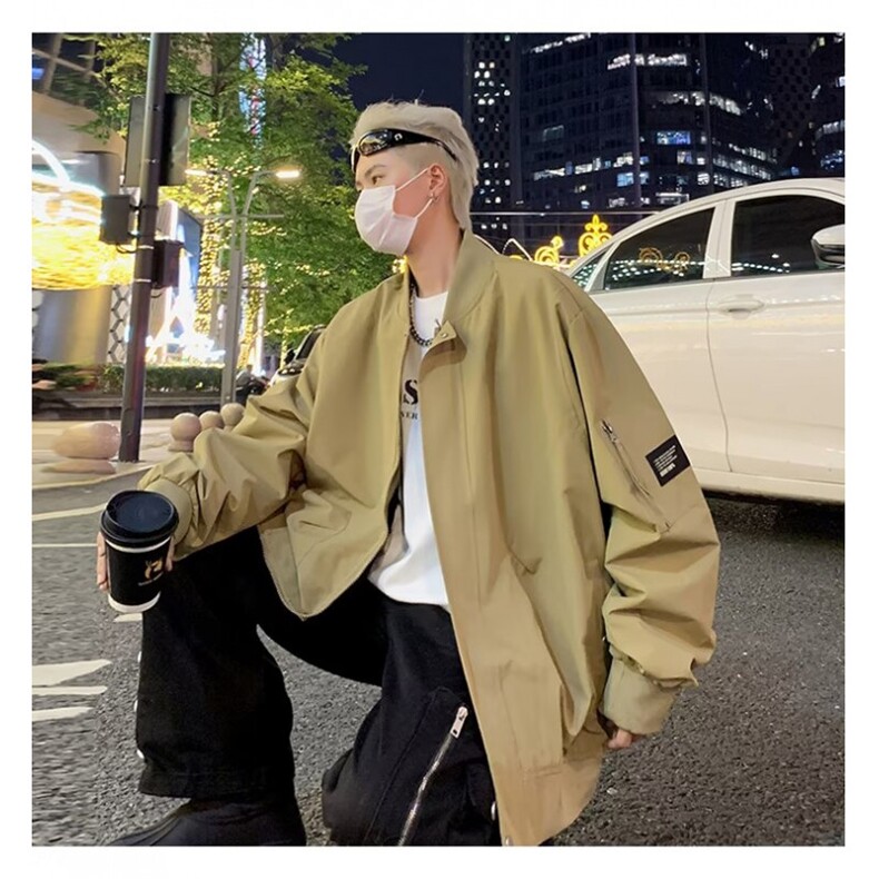 青少年美式飞行员夹克男款春秋季新款复古高街工装外套男J659/P65,男装夹克,星座506