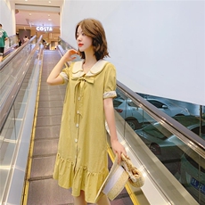 2021夏季新款纯色连衣裙辉之琳HZL1952，女装连衣裙，辉之琳