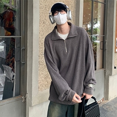 特P55无差价新款时尚潮流拉链领口长袖卫衣-HW3581港风，男装卫衣，电商A003