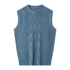 春季新款无袖毛衣中年男士V领商务休闲宽松马甲套头针织坎肩上衣，男装背心/马甲，电商B212（原钱塘6029）