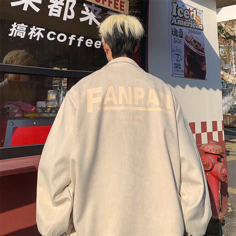 2025秋冬美式潮牌宽松高街飞行员外套夹克外套JK8667/特P55杏,男装夹克,电商A094