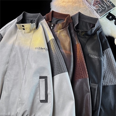 平铺肩膀民族风大码M-5XL夹克男情侣皮衣男女外套JK8756P110控149，男装民族服装，星座227-7