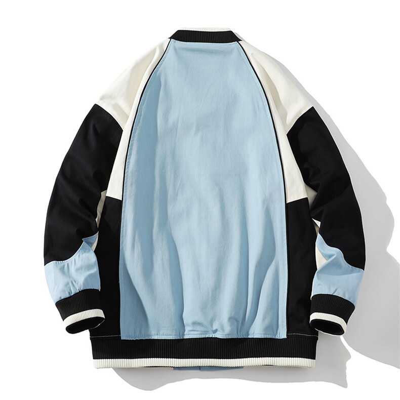 秋季宽松潮流休闲拼色棒球服情侣外套夹克EY3671-P75,男装夹克,电商B306