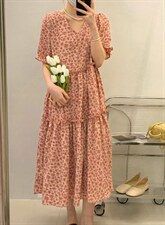 太阳花连衣裙，女装连衣裙，FMV(1F)