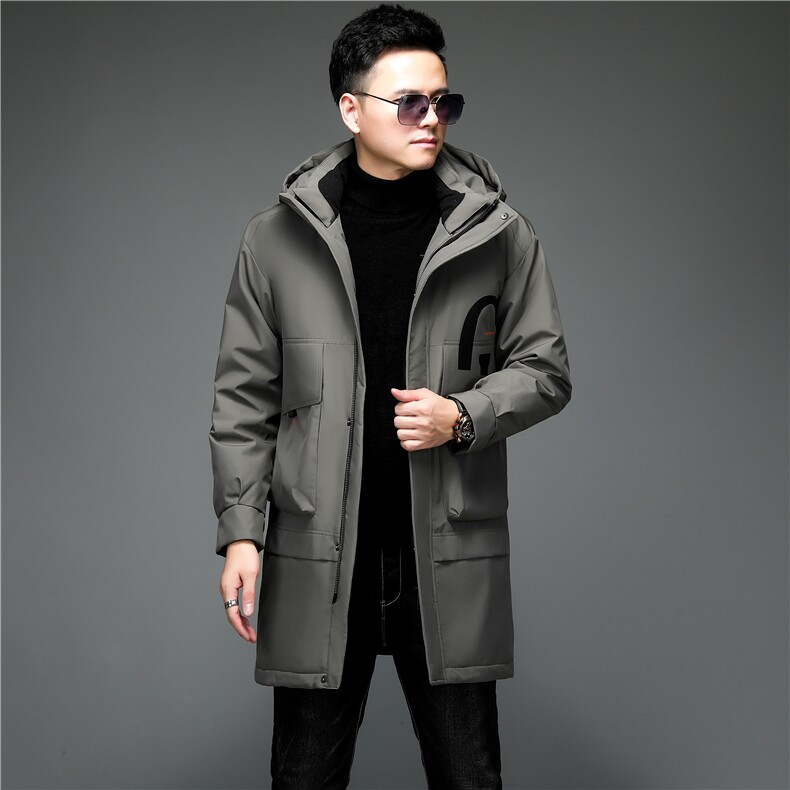 2023冬季新款羽绒服长款男式白鸭绒中老年商务男装ALXB8998-P365，男装羽绒服，电商B212（原钱塘6029）