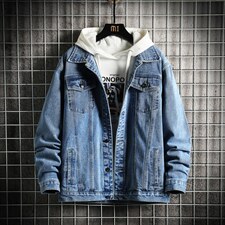 JK920-p65-限价88 大量现货牛仔夹克肥仔量足破洞印花大码图片