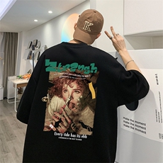量大优供视频买家秀220克美式短袖t恤T2311得物直播有280克品质，男装T恤，电商A486