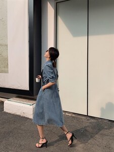 牛仔连衣裙,女装连衣裙,肆尔