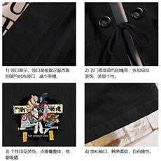 HF59016-P40风汉服男开衫外套七分袖道袍砖墙挂拍，男装民族服装，电商A040A