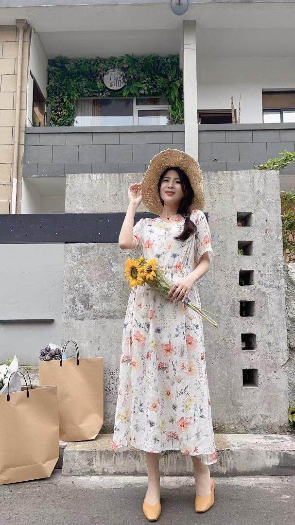 纯苎连衣裙小衫裤子裙子衬衣 时尚风 风淑女风休闲风，女装连衣裙，川哲