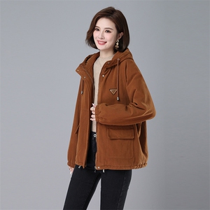 时尚女装加绒加厚保暖棉服外套派克服图片