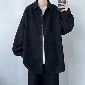 秋装新款男装长袖衬衫男港风宽松衬衣D321-1-DM301-P50图片