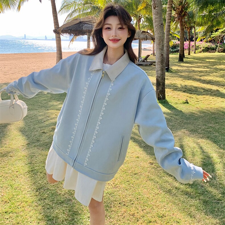 现货新款麂皮绒外套25009P135K198,女装短外套,2D035