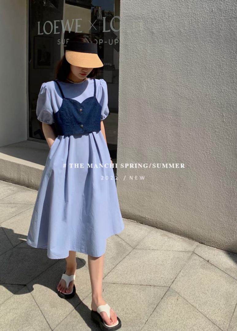 夏季新款韩版连衣裙，女装连衣裙，A 米 格