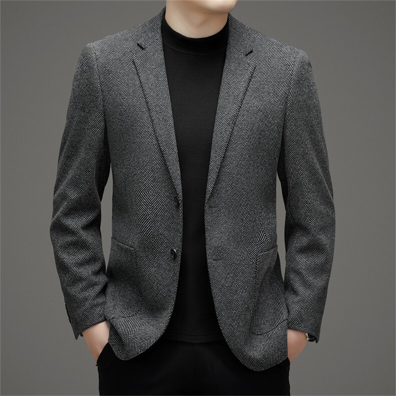 秋冬时尚新款男士商务休闲西服韩版西装修身单西外套QS3251-P165图片