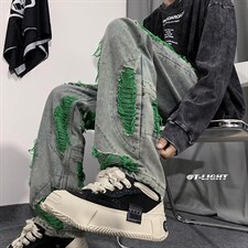 B221新景数据好2023秋装美式ins高街小众牛仔裤LK22039-P65控88，男装牛仔裤，电商B221