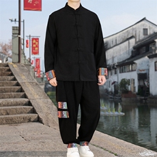 男士外套灯芯绒夹克套装盘扣立领风XZ1512-2502套装-P130，男装夹克，星座1512