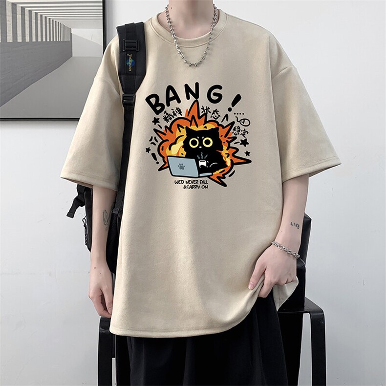 麂皮绒短袖t恤男大码半袖男JD82405-P25,男装T恤,电商A040