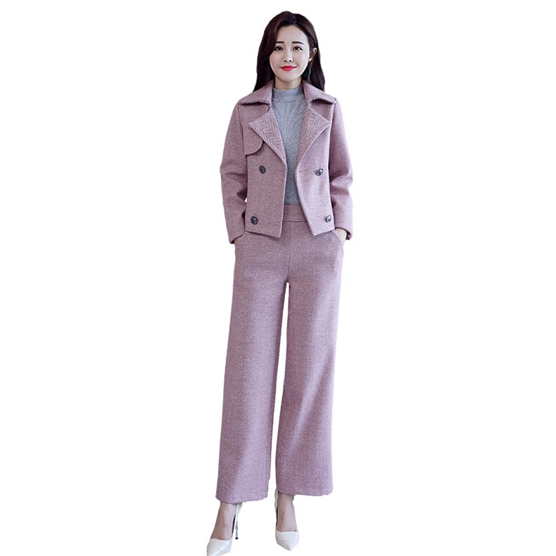 阔腿裤潮流拼接气质时尚休闲纯色套装/套裙2021年春季,女装套装/套裙,贵人树