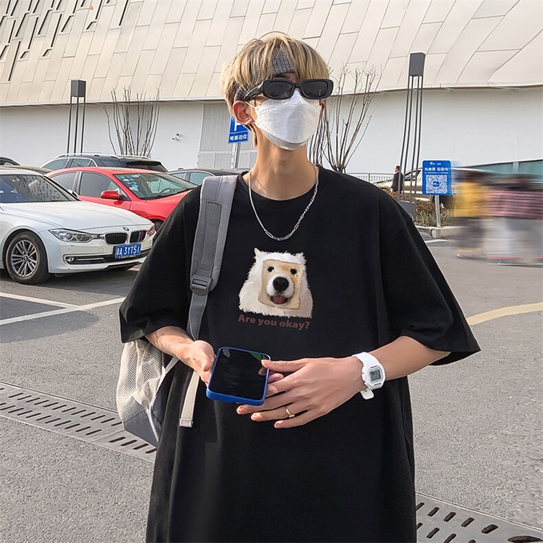 B239-D326-P28夏季短袖t恤男卡通动物印花体恤上衣,男装T恤,星座514-2(原B239)