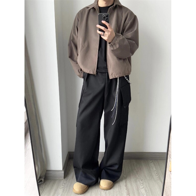 【有货】哈林顿外套男高级感痞帅美拉德翻领夹克XZ256CC-特P68,男装夹克,星座1007（原301D）