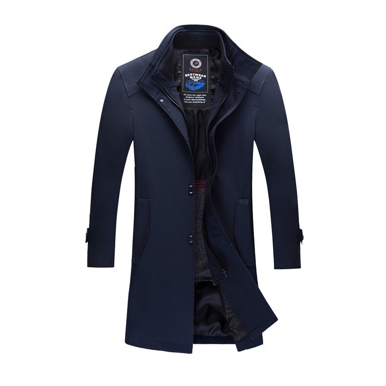 2021男装风衣男士外套宽松立领中长款秋冬中年爸爸装ZL1930-P200，男装风衣，电商B212（原钱塘6029）