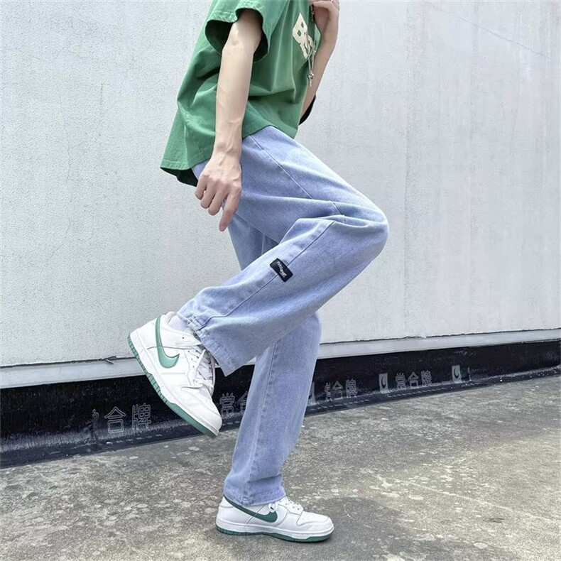 牛仔裤男夏季潮牌宽松大码休闲裤子高街设计感N3079P40,男装牛仔裤,星座1116-2