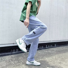 牛仔裤男夏季潮牌宽松大码休闲裤子高街设计感N3079P40，男装牛仔裤，星座1116-2