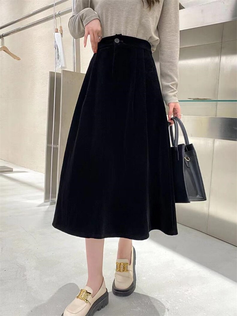 高品质丝绒半身裙，女装半身裙，Balance Studio