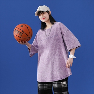 牛仔纯棉夏季短袖t恤男潮流时尚宽松t恤男A210-A8331-P45图片
